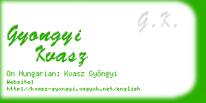 gyongyi kvasz business card