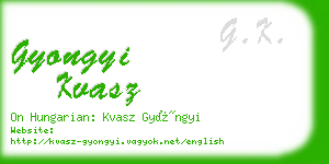 gyongyi kvasz business card